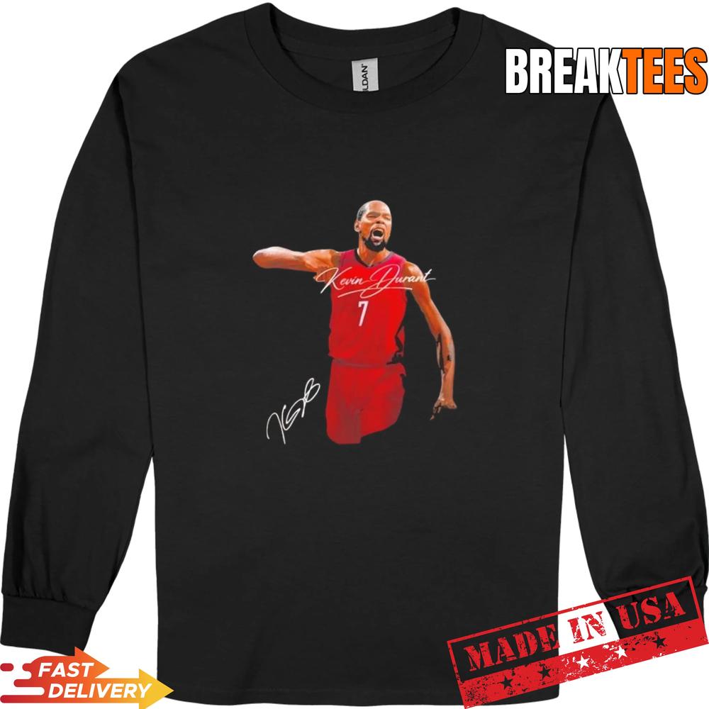 Kevin Durant Houston Rockets Autograph Edition Basketball Signature T-Shirt
