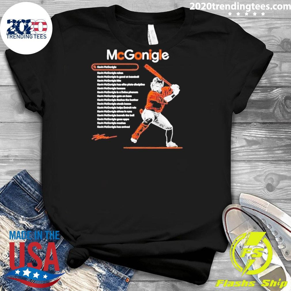 Kevin Mcgonigle Detroit Tigers Baseball Signature Shirt