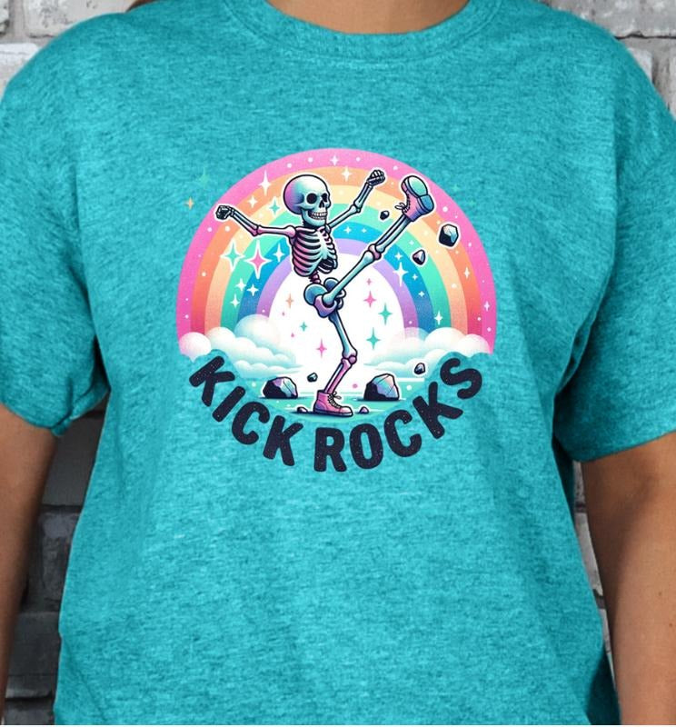 Kick Rocks Graphic Softstyle T-shirt Hoodie, Sweatshirt | PodTeesHub.com