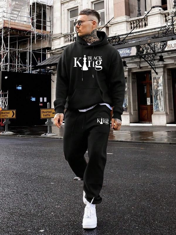 King Chess Piece Hoodie, Cream, Fitted Long Sleeve, Spring Fall Season, Regular Length, Graphic Print, Unisex Style...