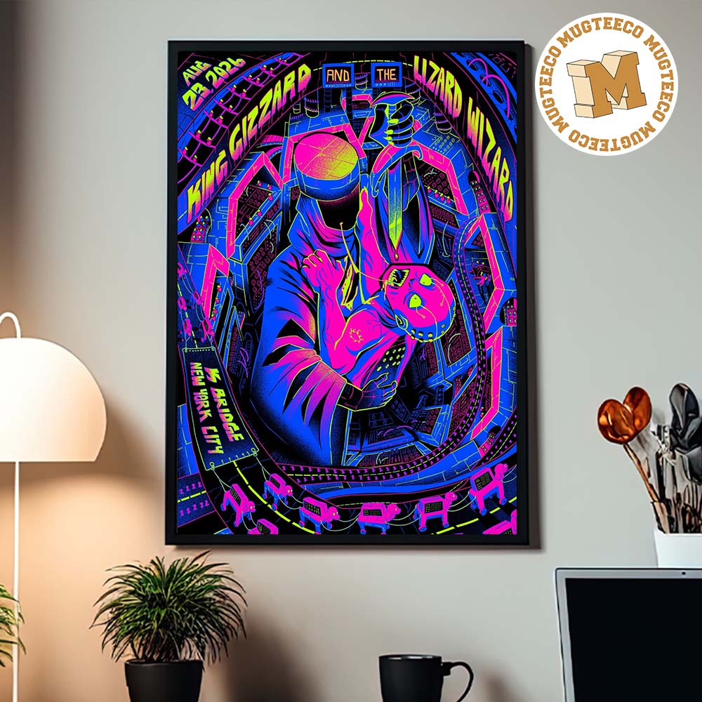 King Gizzard And The Lizard Wizard Brooklyn NY Event Poster At Under the K Bridge Park On August 23 2026 Home Decor Poster Canvas