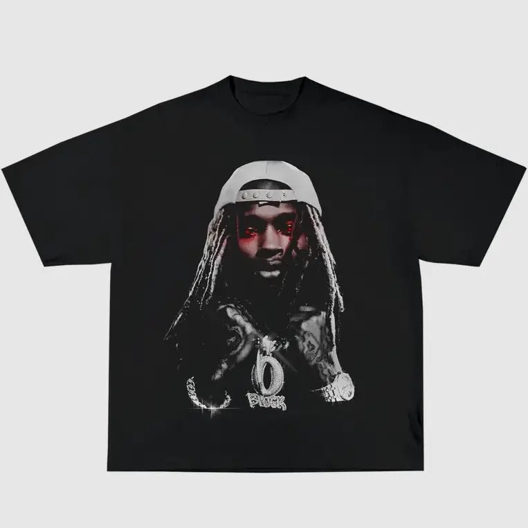 King Von Black T-Shirt, King V Red Eyes Tee Hoodie, Sweatshirt | PodTeesHub.com