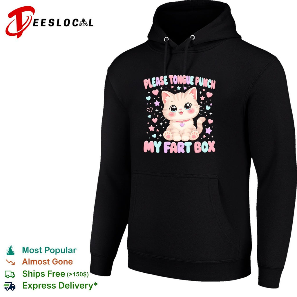 Kitten sitting please tongue punch my fart box shirt