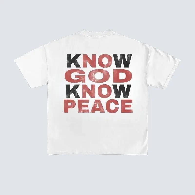 Know God, Know Peace Inspiring Graphic Tee, Jesus Shirt Cotton Crewneck Tee for Everyday Wear For Men, For Women Hoodie,...