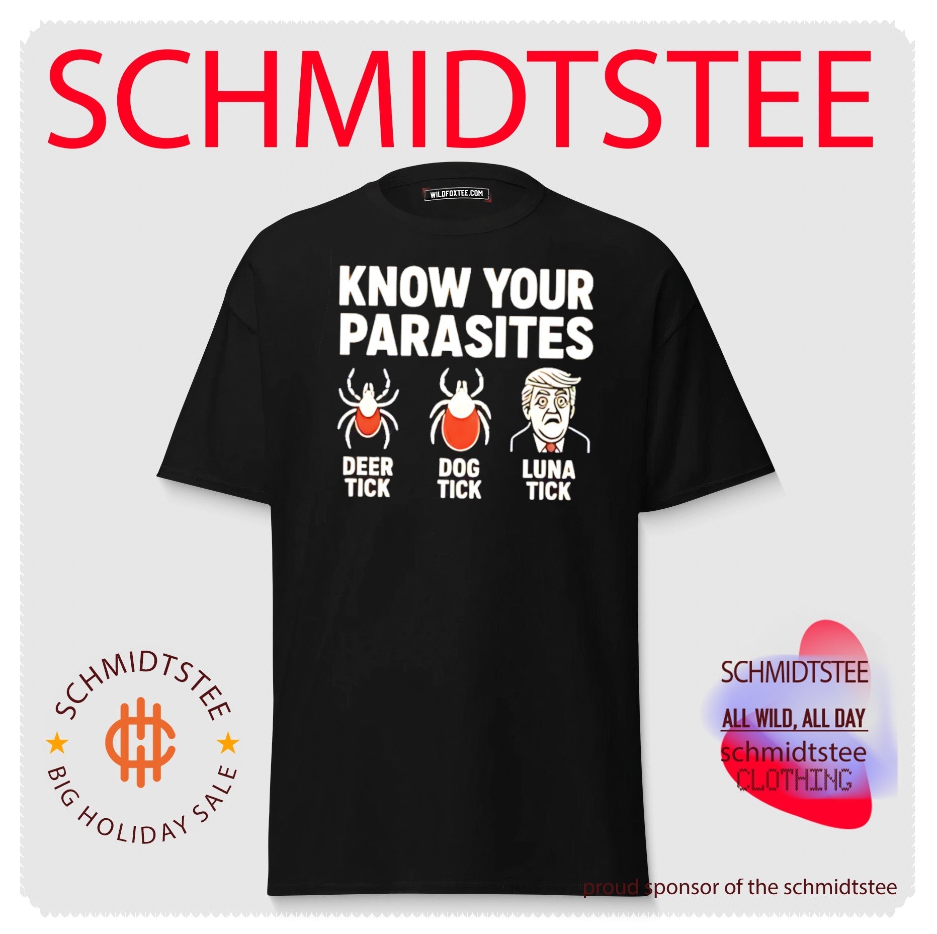 Know your parasites deer tick dog tick luna tick shirt