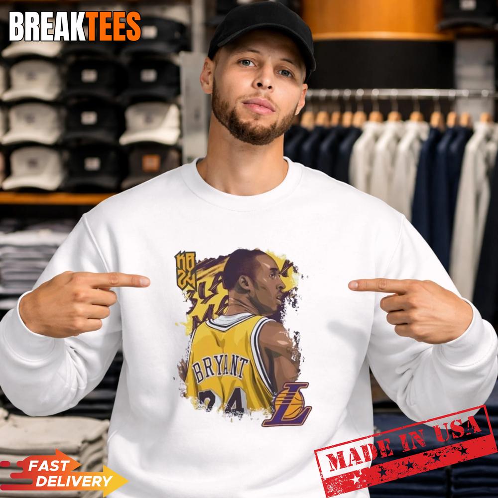 Kobe Bryant Los Angeles Lakers Basketball Legend Portrait T-Shirt