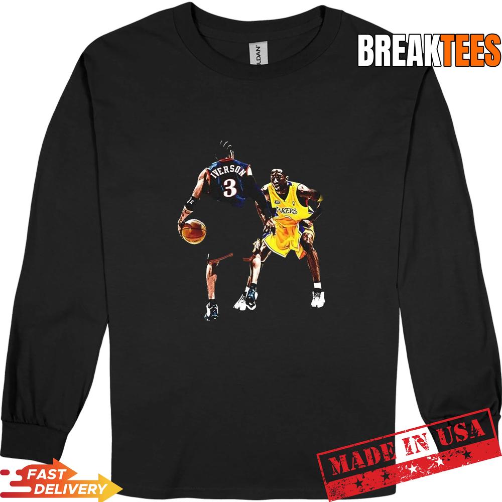 Kobe Bryant vs Allen Iverson a clash of NBA legends T-Shirt