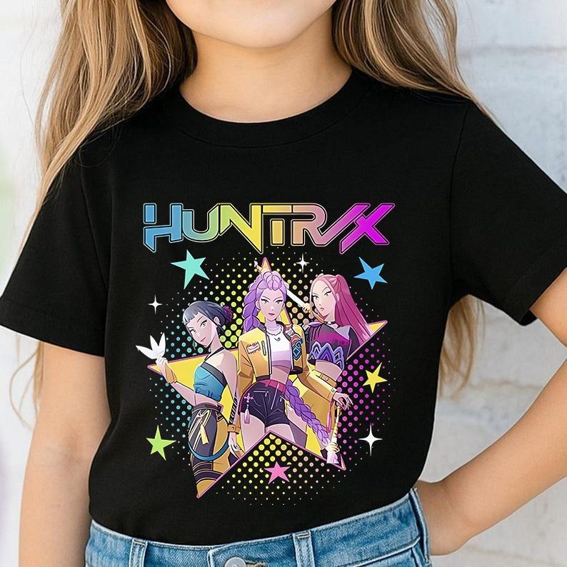 Kpop Demon Hunters Youth Shirt, Huntrix Girl Unisex, Kpop idol group Shirt, Mira, Rumi, Joey Shirt, Demon Hunter Merch,...