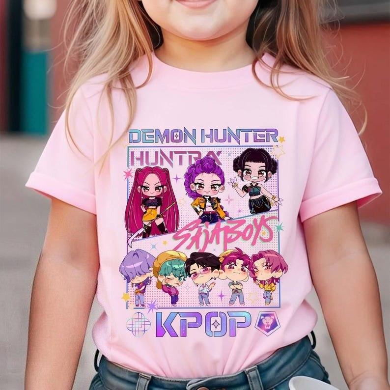Kpop Demon Hunters Youth Shirt, Kpop Huntrix PIN, Saja Boys Shirt, Demon Hunter Merch, Halloween T Shirts, Kpop Tee, Jinu...