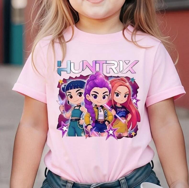 Kpop Huntrix Demon Hunters Youth Shirt, Huntrix Girls T Shirt, Mira Rumi Joey Shirt, Demon Hunters Tee, Gift For Kpop...