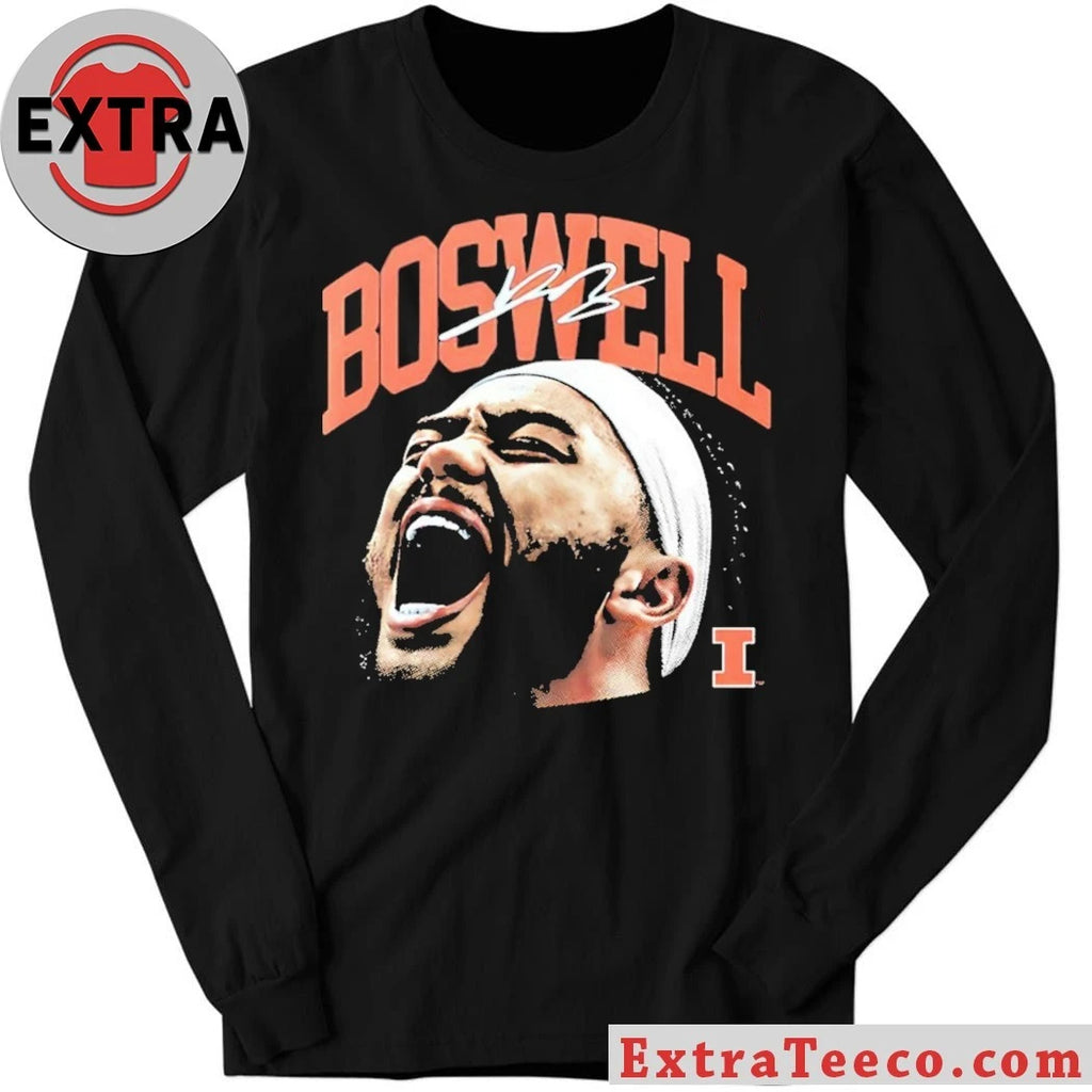 Kylan Boswell Signature Illinois Basketball Collection 2026 Logo T-Shirt