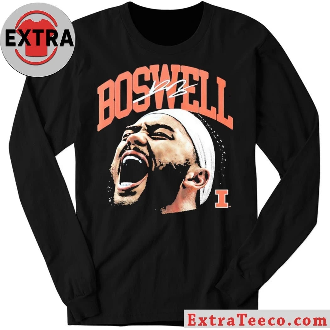 Kylan Boswell Signature Illinois Basketball Collection 2026 Logo T-Shirt