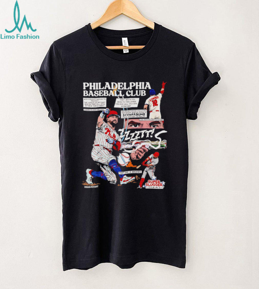 Kyle Schwarber Philadelphia Baseball Club Schwarbomb Super Slugger Issue shirt