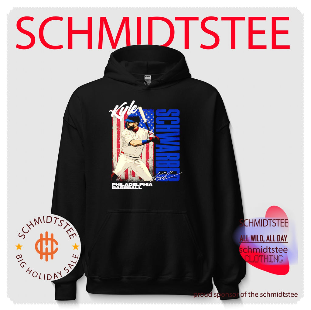 Kyle Schwarber Philadelphia baseball USA Flag signature shirt