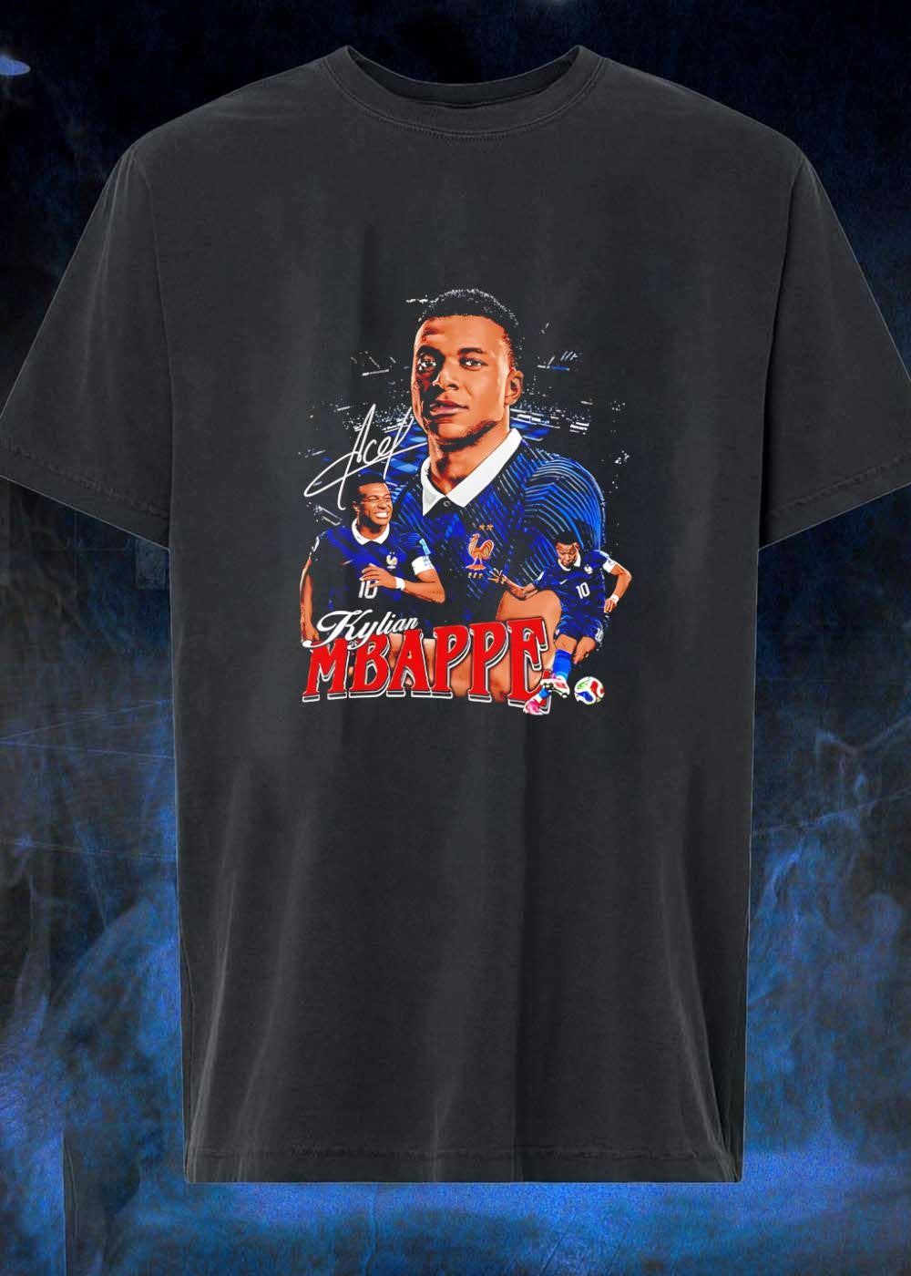 Kylian Mbappe Playing Football Kylian Mbappe France Soccer shirt