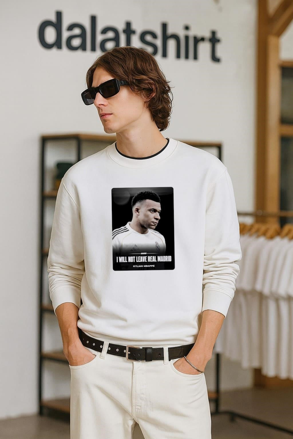 Kylian Mbappe Real Madrid I will not leave real madrid shirt