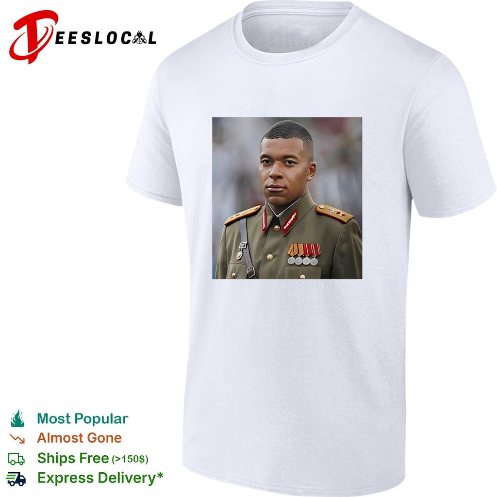 Kylian Mbappe military uniform photo shirt