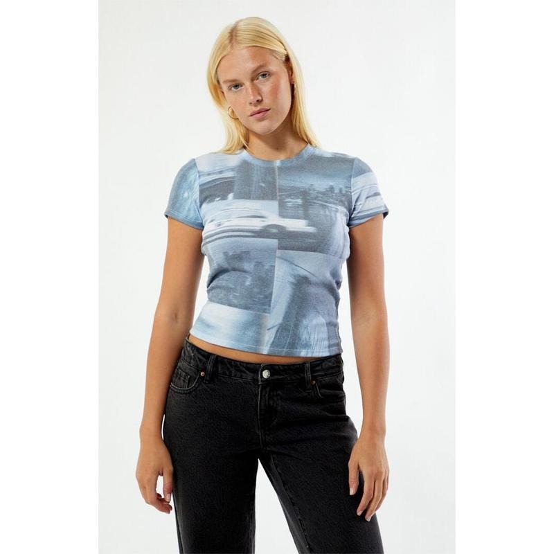 PS / LA Women's AOP Cityscape Skimmer T-Shirt Hoodie, Sweatshirt | PodTeesHub.com