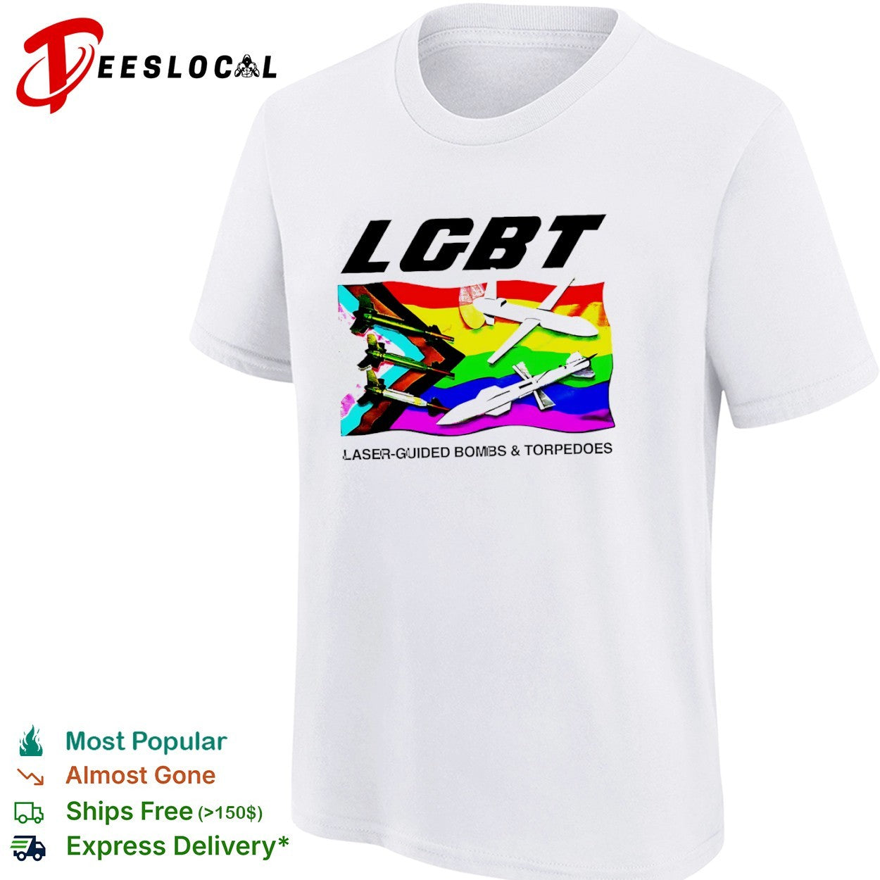 LGBT laser guided bombs and torpedoes flag shirt
