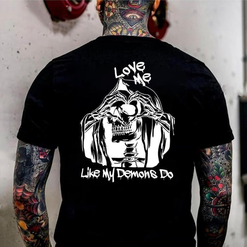 LOVE ME LIKE MY DEMONS DO Print Men's T-shirt 25JUN25TT35 Hoodie, Sweatshirt | PodTeesHub.com
