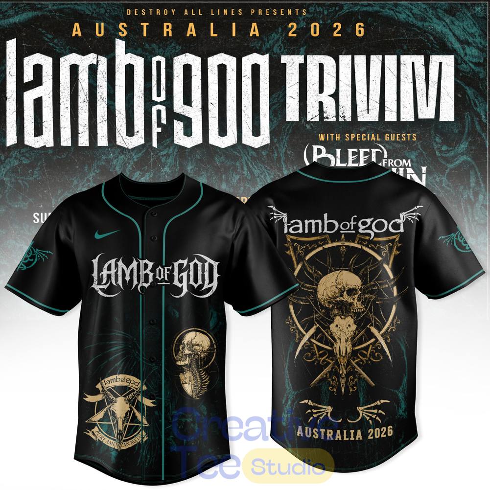 Lamb Of God & Trivium Co-Headline Australian Tour 2026 Special Baseball Jersey