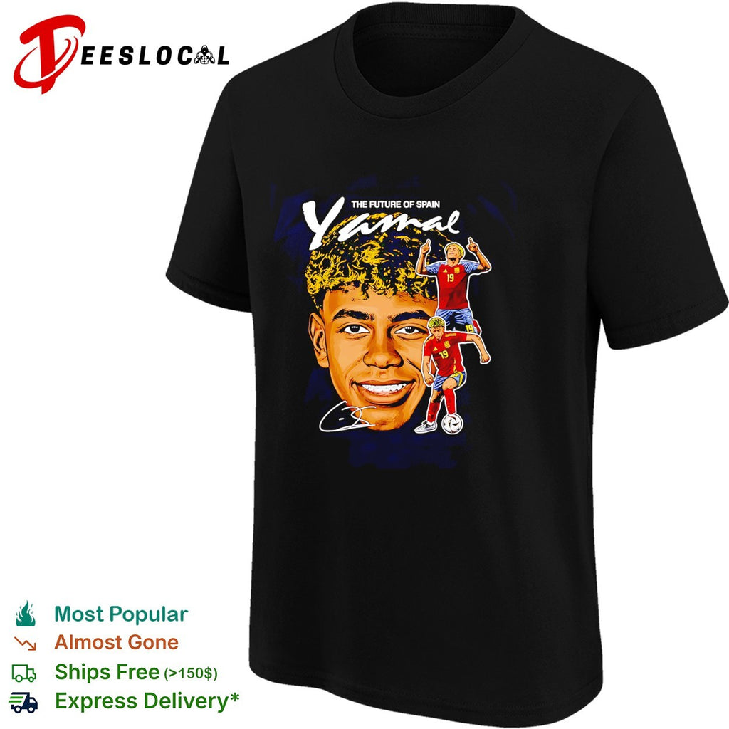 Lamine Yamal the future of Spain number 19 portrait shirt