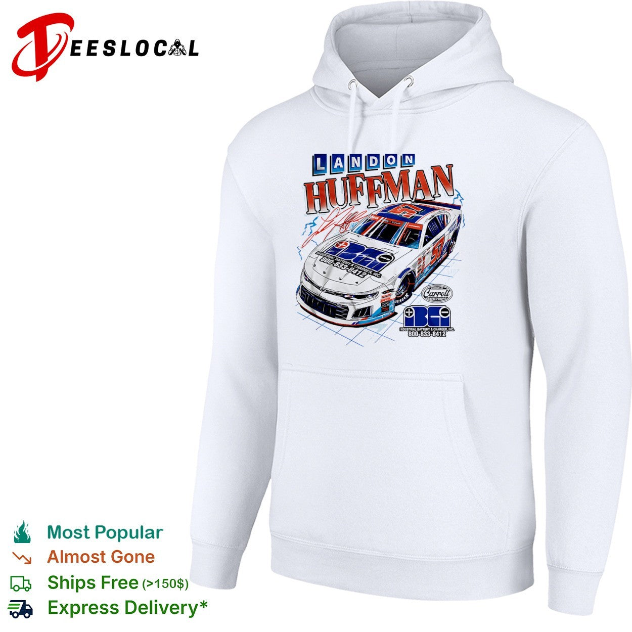 Landon Huffman 57 Industrial Battery and Charger Carroll Speed shirt