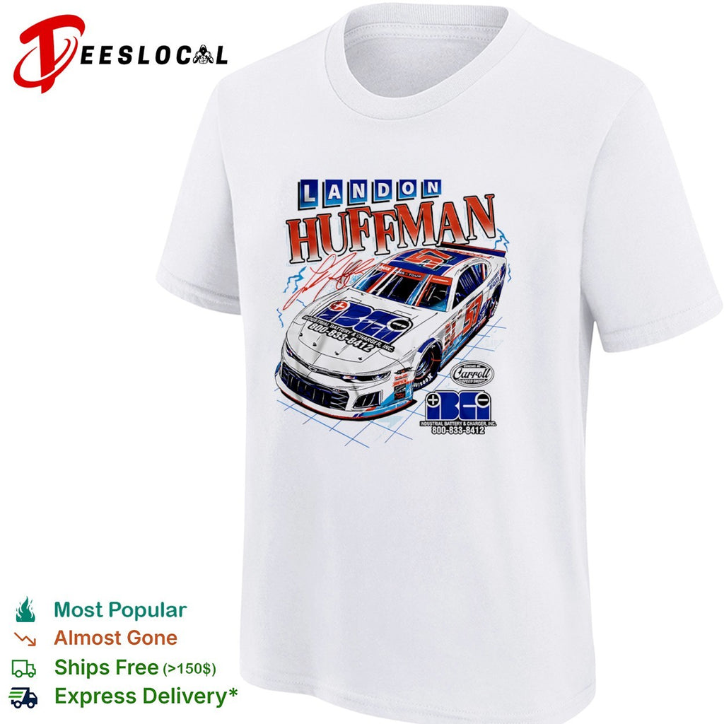 Landon Huffman 57 Industrial Battery and Charger Carroll Speed shirt