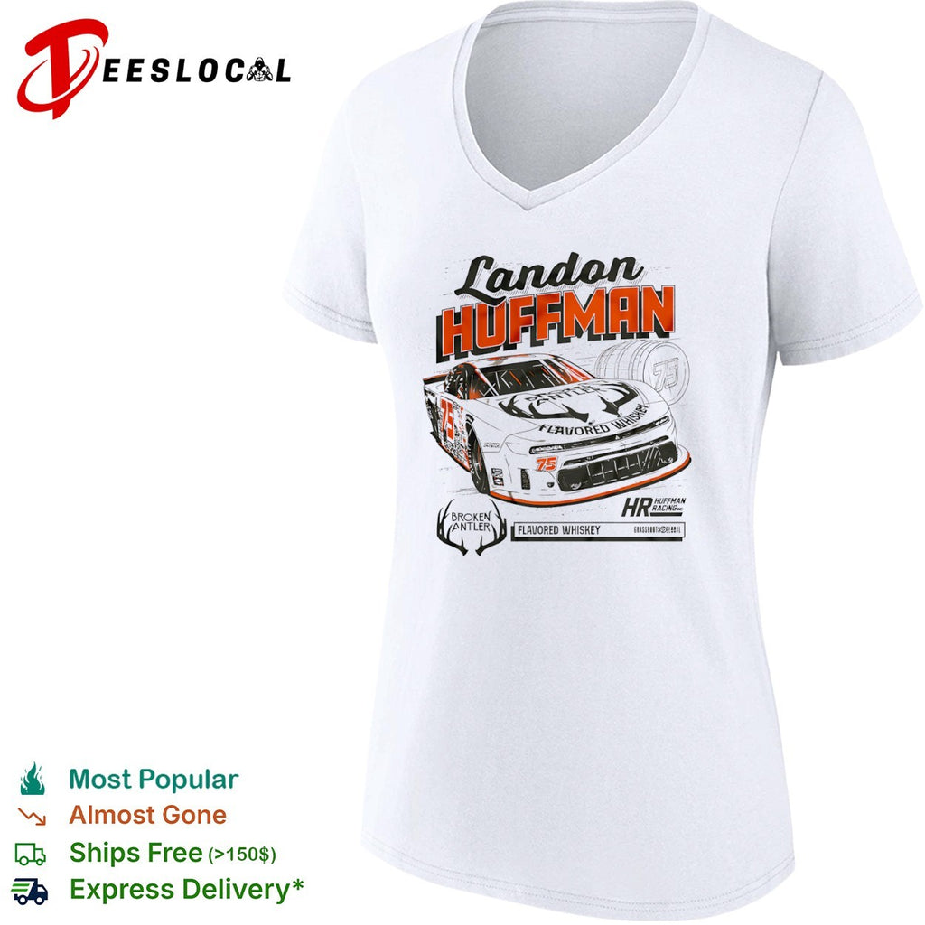 Landon Huffman Broken Antler Flavored Whiskey 75 Huffman Racing Grassroots Global shirt