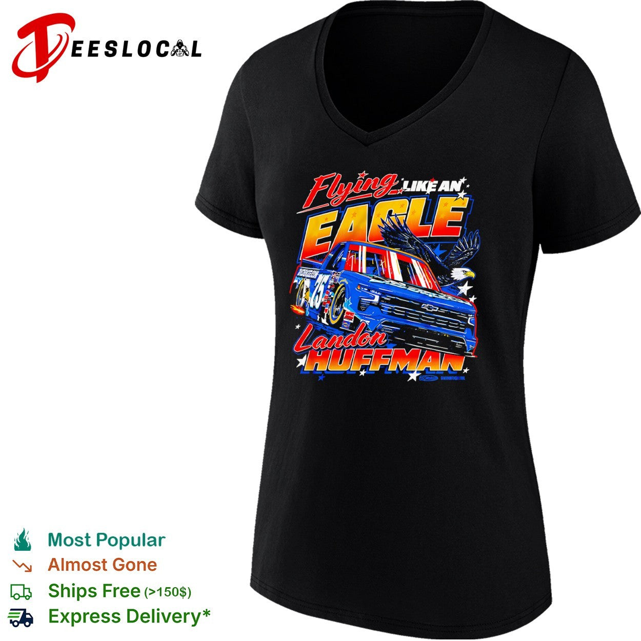 Landon Huffman Flying Like an Eagle Chevrolet Silverado NASCAR Truck Series shirt