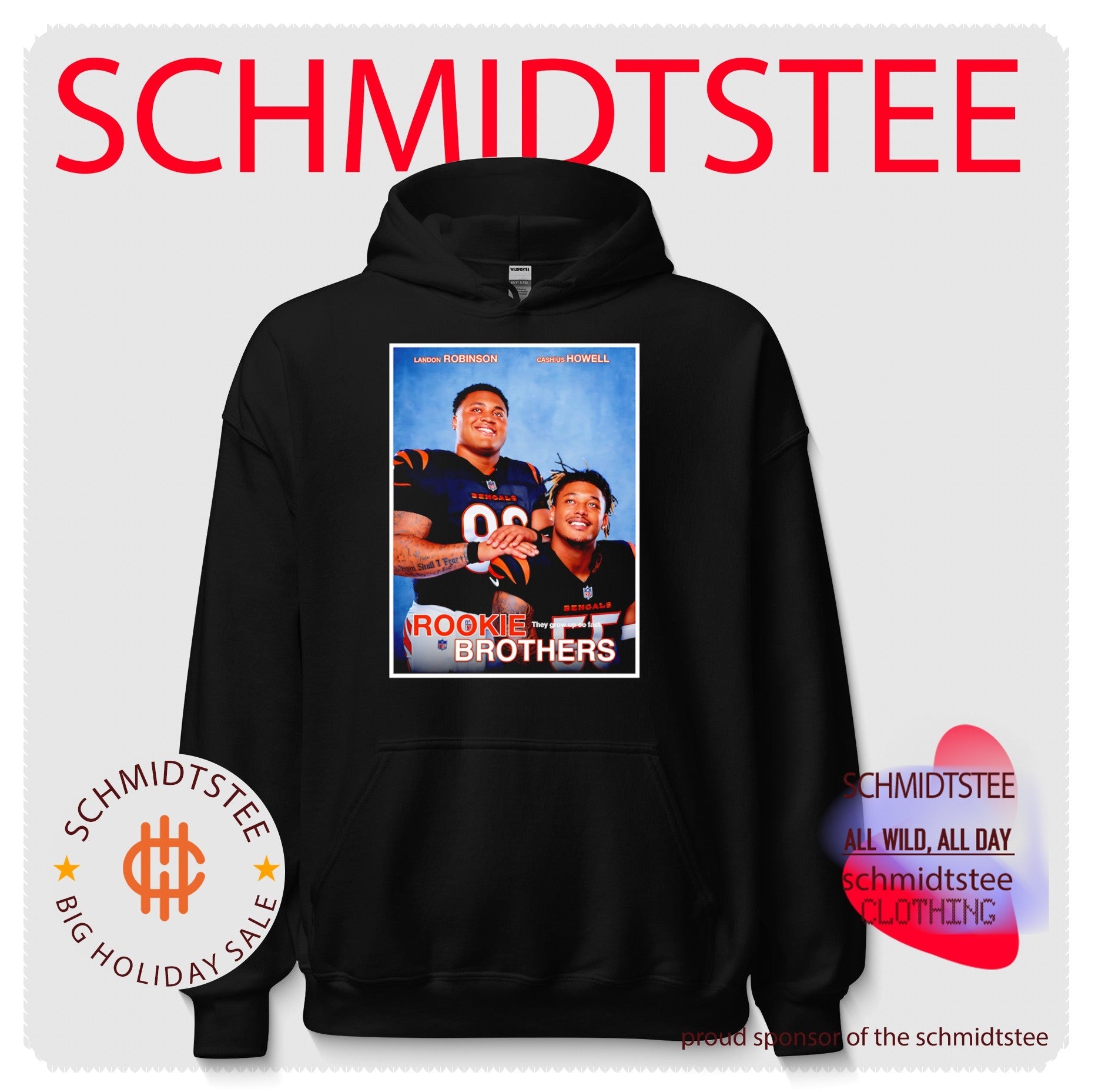 Landon robinson and cashius howell Cincinnati Bengals rookie brothers step brother shirt