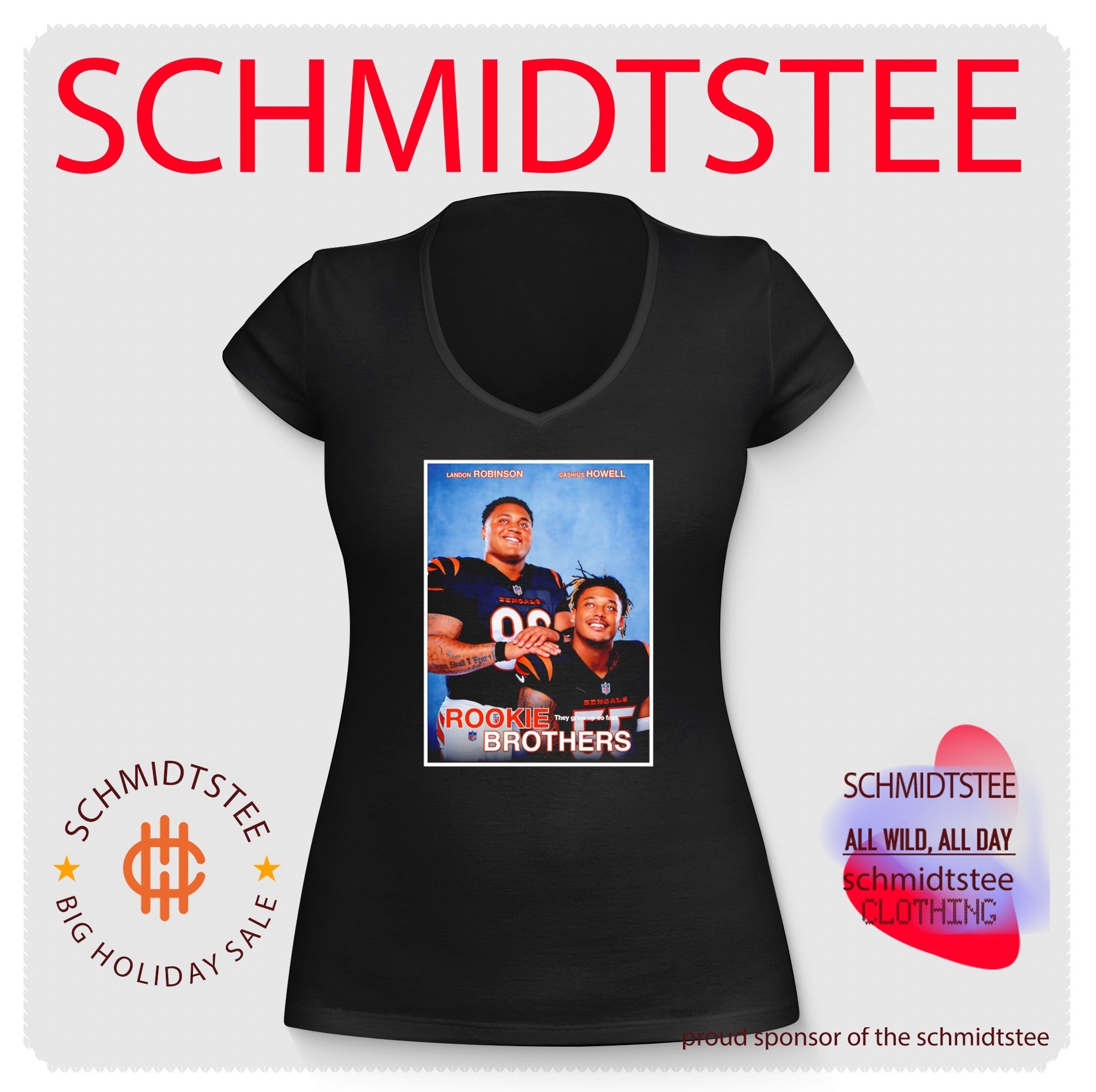 Landon robinson and cashius howell Cincinnati Bengals rookie brothers step brother shirt