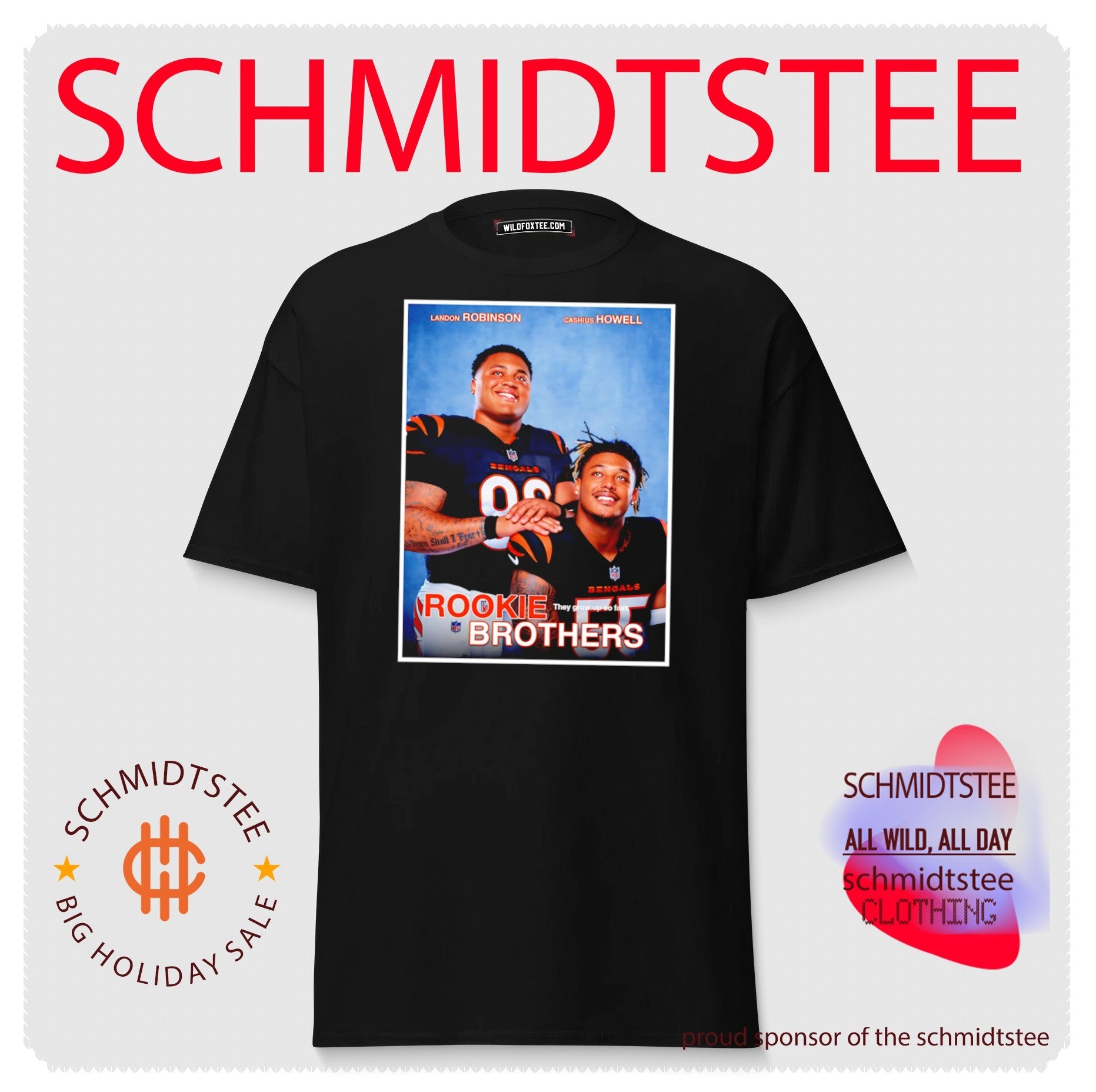 Landon robinson and cashius howell Cincinnati Bengals rookie brothers step brother shirt