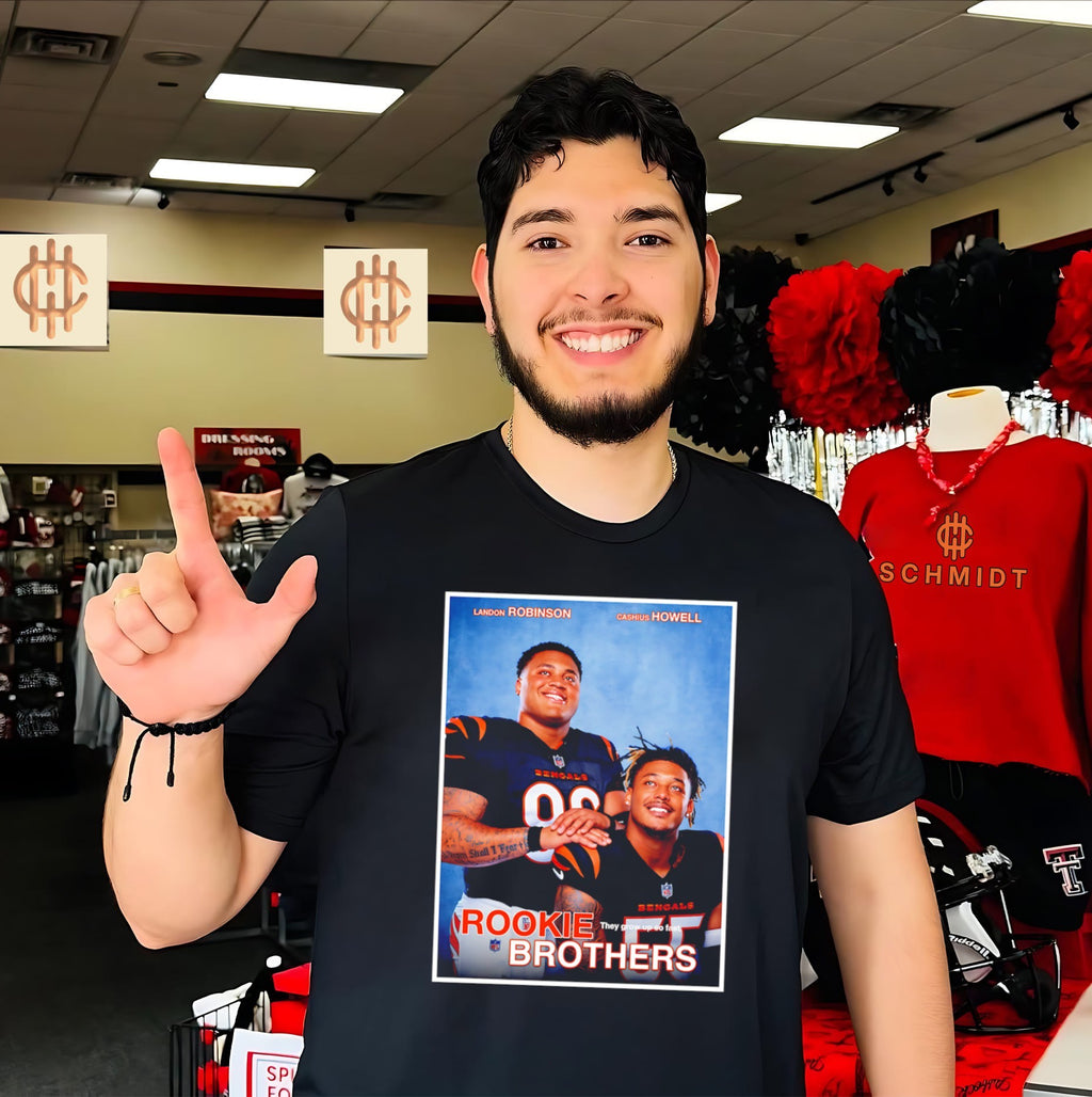 Landon robinson and cashius howell Cincinnati Bengals rookie brothers step brother shirt