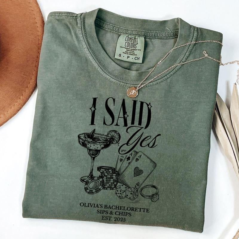 Las Vegas Bachelorette Comfort Colors Shirt: Custom Casino Party Shirt Hoodie, Sweatshirt | PodTeesHub.com