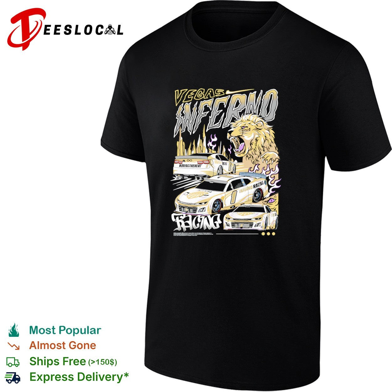 Las Vegas Inferno Racing Bring the Heat Nascar Chevrolet Camaro Race Car shirt