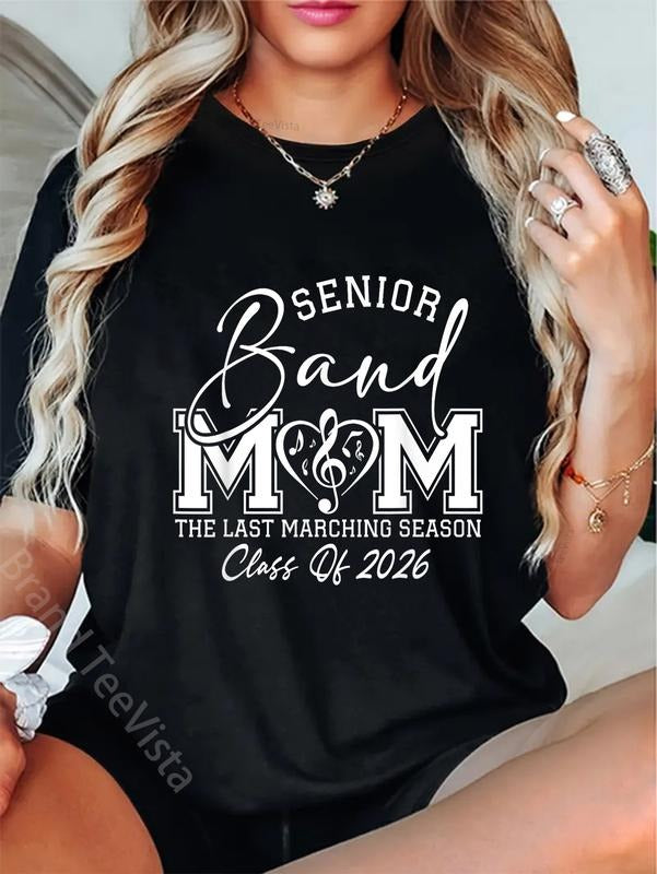 100% cotton Senior Band Mom 2026 /Last Marching Season T-Shirt women graphic shirts Hoodie, Sweatshirt | PodTeesHub.com