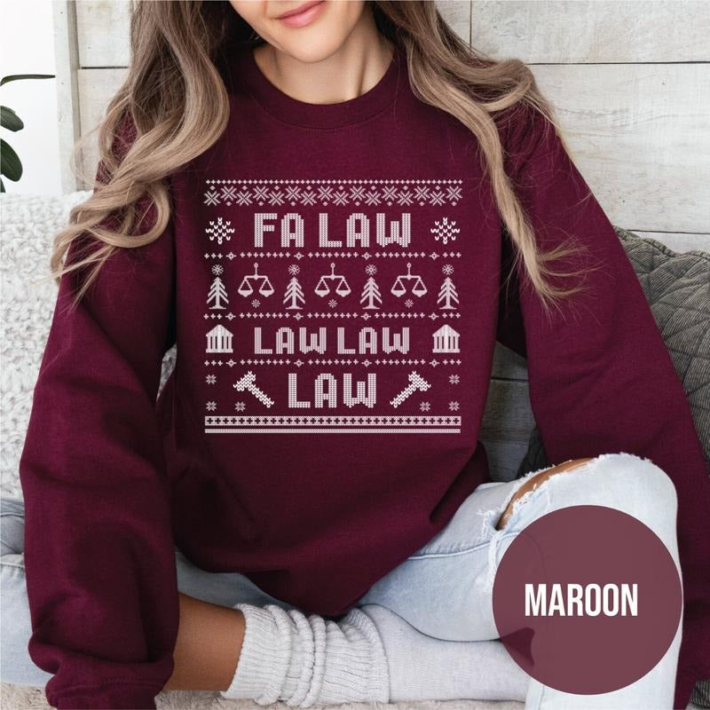 Lawyer Christmas Gift, Funny Lawyer Sweatshirt, Gift for Lawyer, Ugly Christmas Sweatshirt, Law School Gift T-Shirts, Hoodie