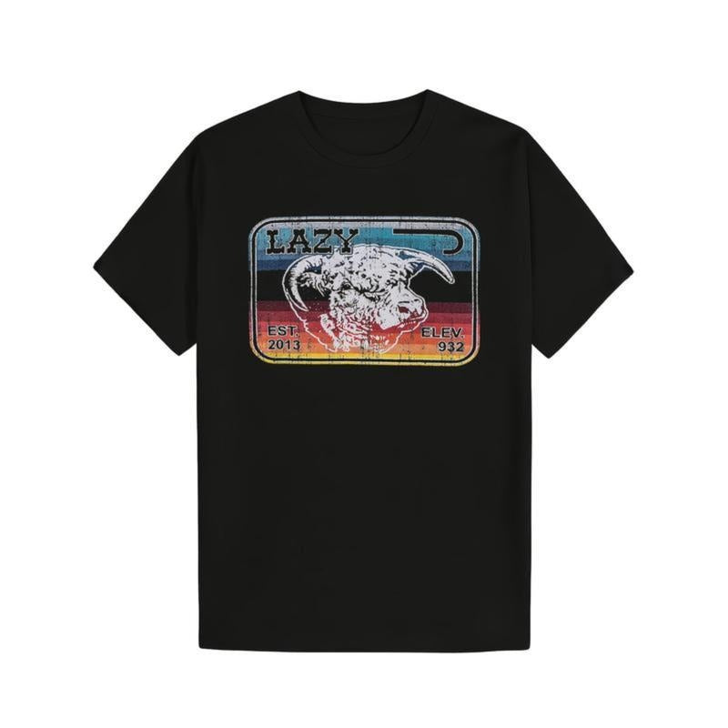 Lazy J Ranch Serape Elevation T-Shirt Cotton Graphic Soft And Comfortable Round Neck t-shirt Hoodie, Sweatshirt