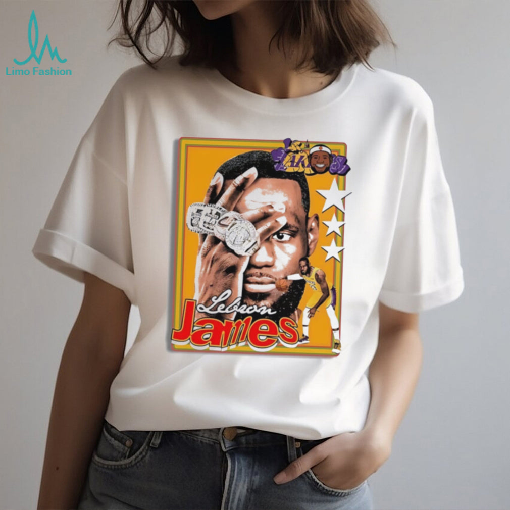 LeBron James in Los Angeles Lakers jersey 90s vintage shirt