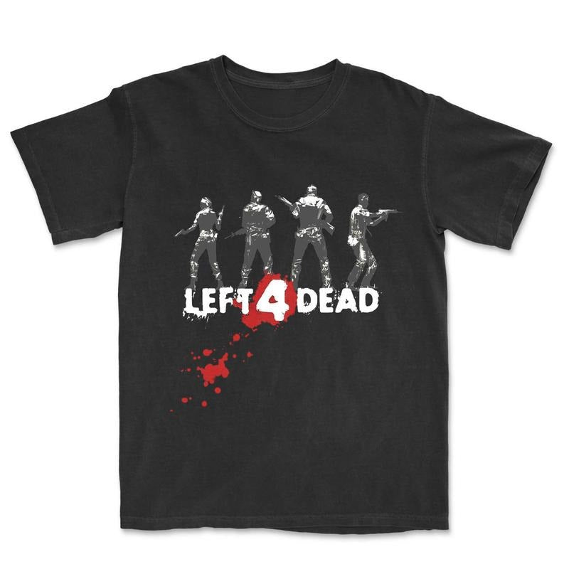 Left 4 Dead Graphic Tee, L4D2, Game Shirt, Gift T-shirt, Y2k, Unisex Cotton Top Menswear Womenwear Streetwear Cotton...