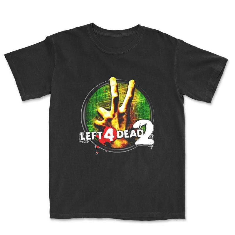 Left 4 Dead icon Graphic Tee, L4D2, Game Shirt, Gift T-shirt, Y2k, Unisex Cotton Top Menswear Womenwear Streetwear Cotton...