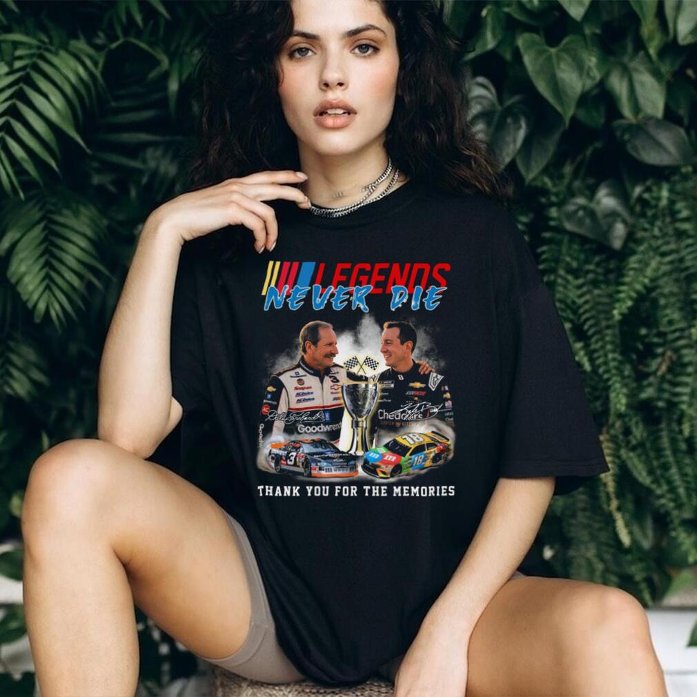 Legends Never Die Dale Earnhardt Kyle Busch Racing Tribute Graphic T Shirt