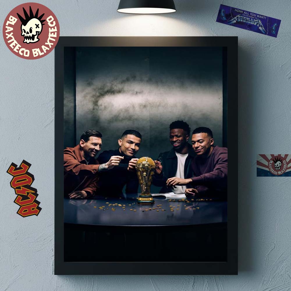 Lego World Cup 2026 Commercial Photo Starring Messi Cristiano Ronaldo Vinicius And Mbappe Home Decor Poster Canvas