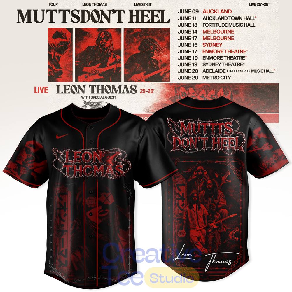 Leon Thomas Mutts Dont Heel Tour 2026 Special Baseball Jersey