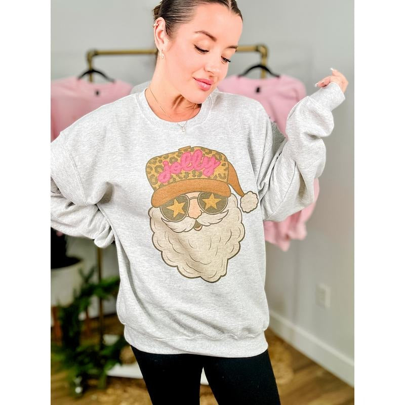 Leopard Trucker Santa Graphic Top T-Shirts, Hoodie, Sweatshirt | PodTeesHub.com