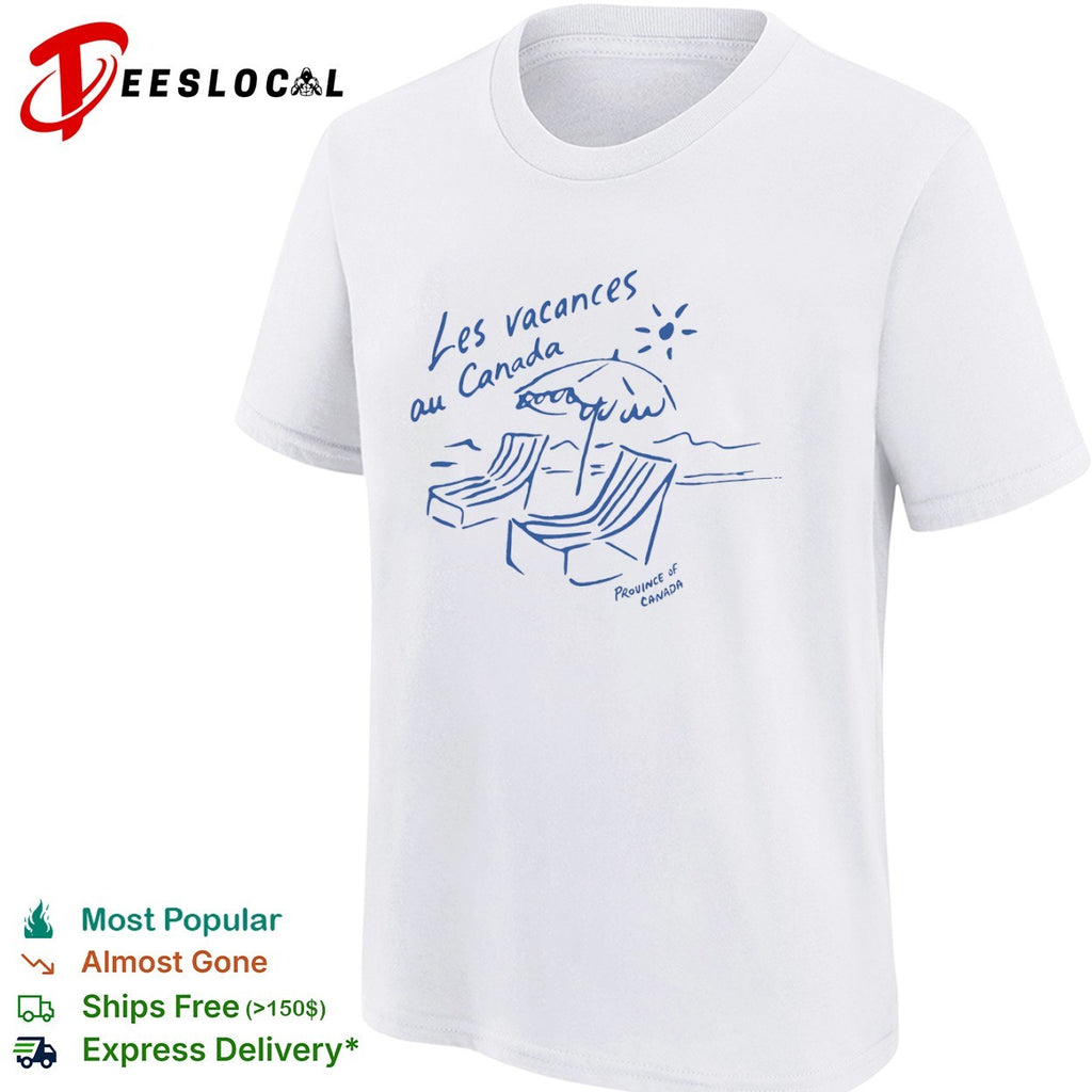 Les vacances au Canada Province of Canada beach umbrella shirt