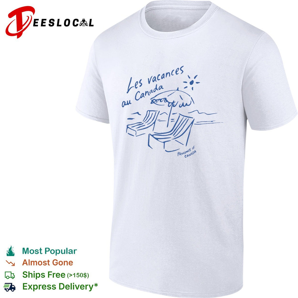 Les vacances au Canada Province of Canada beach umbrella shirt