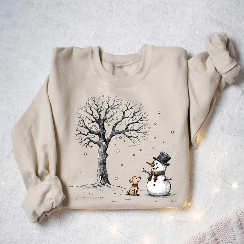 Let It Snow Sweatshirt, Christmas Snowman Sweatshirt, Christmas Sweatshirt T-Shirts, Hoodie | PodTeesHub.com