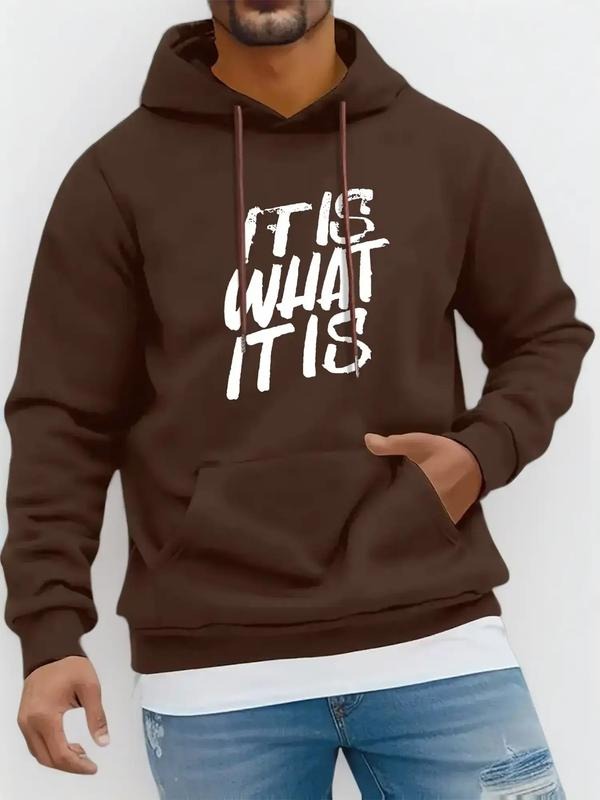 Letter Print Long Sleeve Hooded Sweatshirt for Women, Casual Loose Fit Pullover for Spring & Fall, Moderate Thickness...